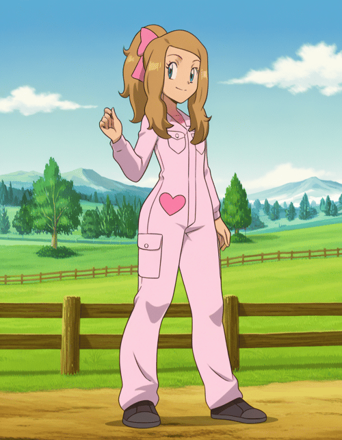 Serena from Pokemon XY Anime (Ryhorn Rider form) (Important description) by TecnoIA on Tensor.Art
