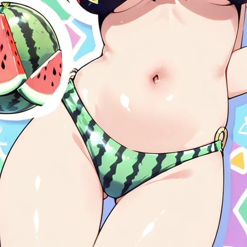 🍉スイカ柄＆👙リングビキニ by らび@kiyoka_succubus on Tensor.Art