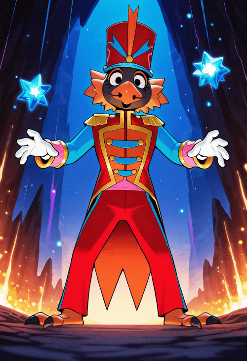 Cosmo - THE MERRY-GO-ROUND | The Amazing Digital Circus Illustrious by SoloimageAi on Tensor.Art