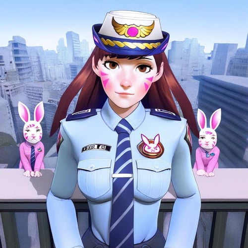 Officer D.va (Overwatch). Illustrious/XL by Nigel Knightwalker on Tensor.Art