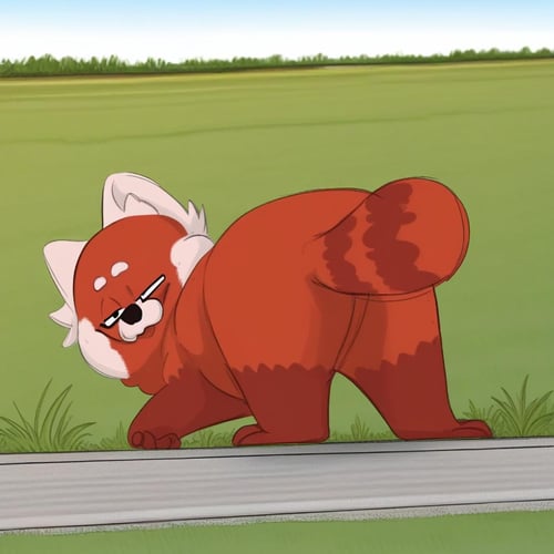 Turning Red - Meilin Lee's Red Panda Form (ChickPic) by Xposing_Organisms on Tensor.Art