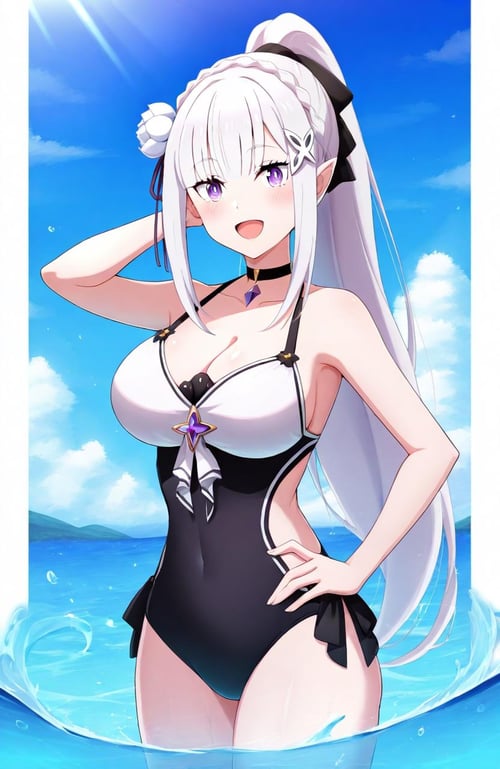 Emilia Dora (re:zero) [Illustrious] by BloodSplash on Tensor.Art