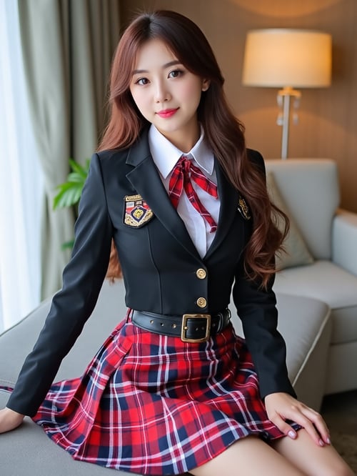 X怡宝少女校园jk制服格子裙 by DeepBlue藍心 on Tensor.Art