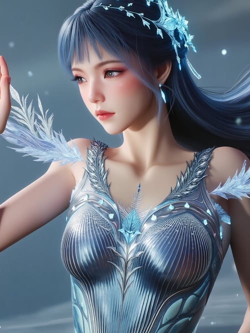 X雪女雪帝新装-斗罗大陆绝世唐门 by DeepBlue藍心 on Tensor.Art