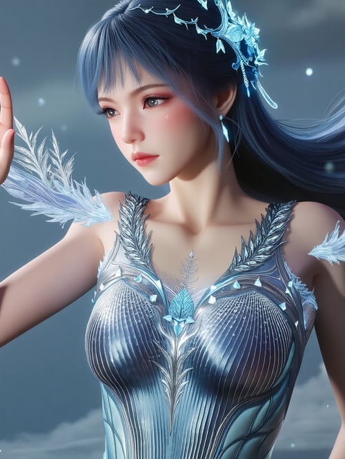 X雪女雪帝新装-斗罗大陆绝世唐门 by DeepBlue藍心 on Tensor.Art
