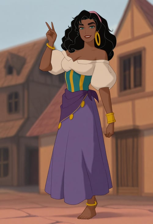 Esmeralda and Quasimodo - The Hunchback of Notre Dame | Illus Characters by IndolentCat on Tensor.Art