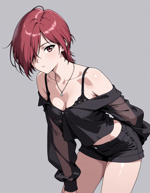 Clothing: Black shirt by 00x0 on Tensor.Art