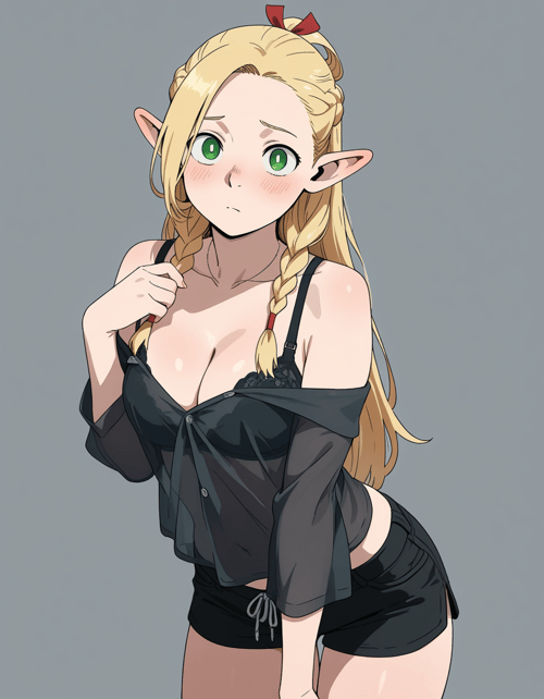 Clothing: Black shirt by 00x0 on Tensor.Art