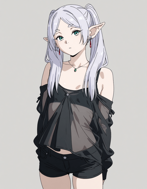 Clothing: Black shirt by 00x0 on Tensor.Art