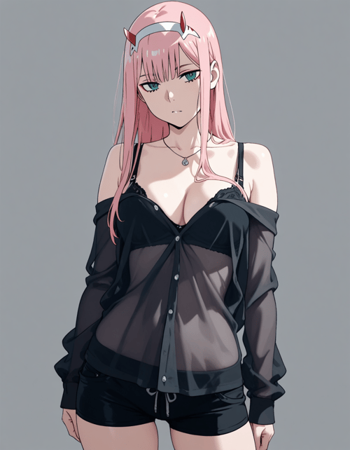 Clothing: Black shirt by 00x0 on Tensor.Art