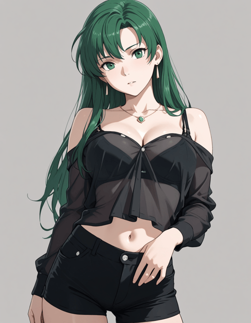 Clothing: Black shirt by 00x0 on Tensor.Art