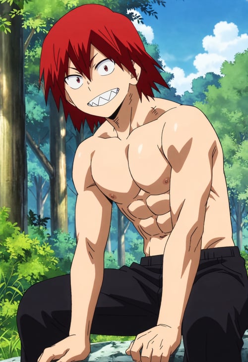 Eijiro Kirishima - Hair Down by Yoigo on Tensor.Art