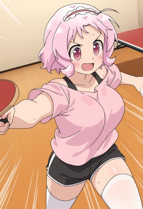 [IL v0.1] Mune Oomune - Scorching Ping Pong Girls | 大宗 夢音 灼熱の卓球娘 (3 costumes) by Elesico on Tensor.Art