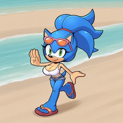 Fem Sonic/Sonique/Sonikko/Sonica [Missphase] by Hoodie on Tensor.Art
