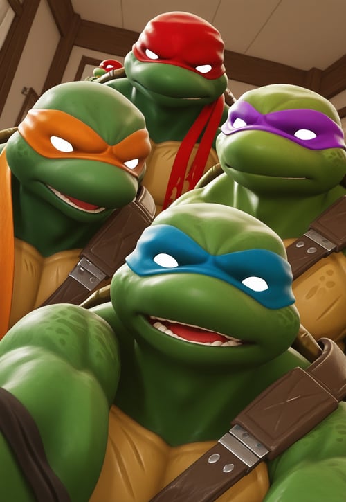 Tmnt - Ninja Turtles Fortnite - Raphael, Leonardo, Michelangelo, Donatello (Illustrious) by Jojowawa on Tensor.Art