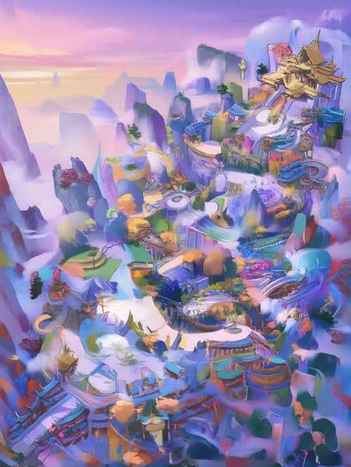 动漫场景之山门 by 危地马拉的大食蚁兽 on Tensor.Art