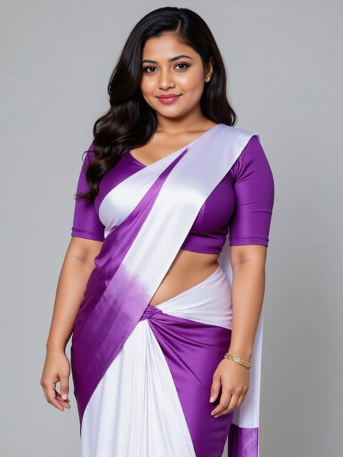 Purple Saree by Warrior II on Tensor.Art