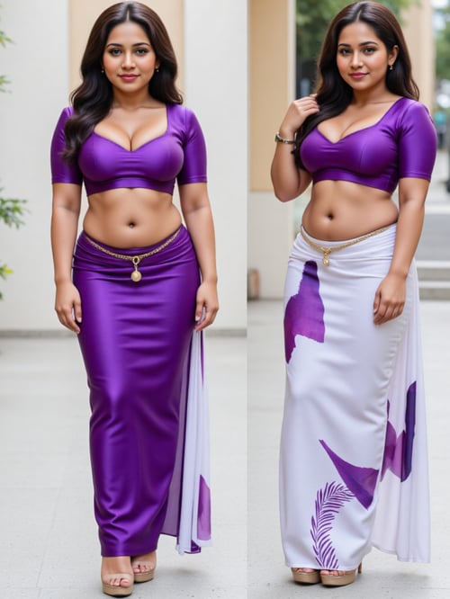 Purple Saree by Warrior II on Tensor.Art