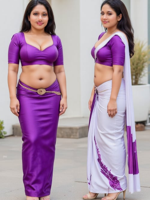 Purple Saree by Warrior II on Tensor.Art