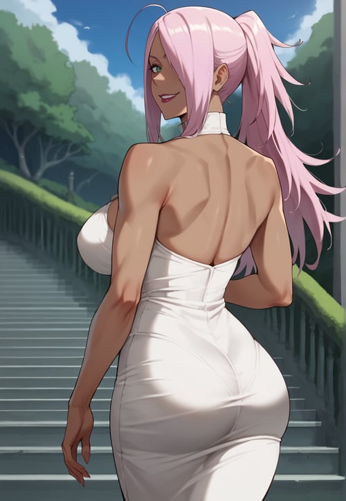 Clothes | Western White Dress [SD/Pony] by SoLegiT on Tensor.Art