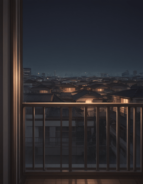 Japanese apartment balcony by MMMW on Tensor.Art