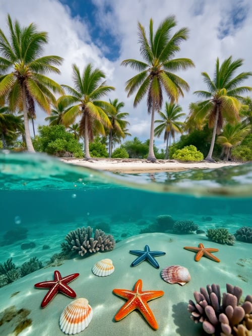Split View Tropical Land by MK Z 5000 on Tensor.Art
