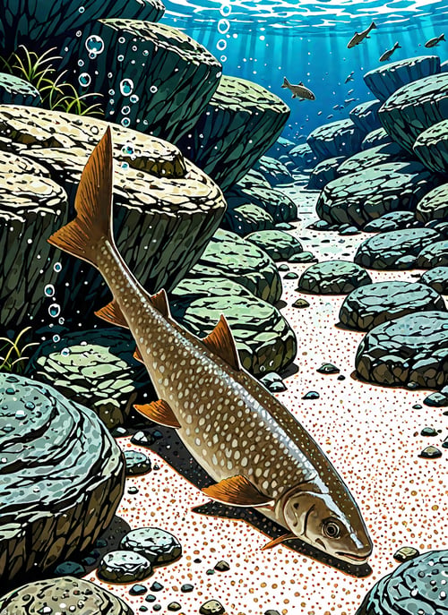 岩魚(イワナ)-char fish by あなた on Tensor.Art