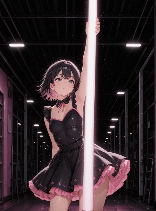 Fluorescent light pole by MMMW on Tensor.Art