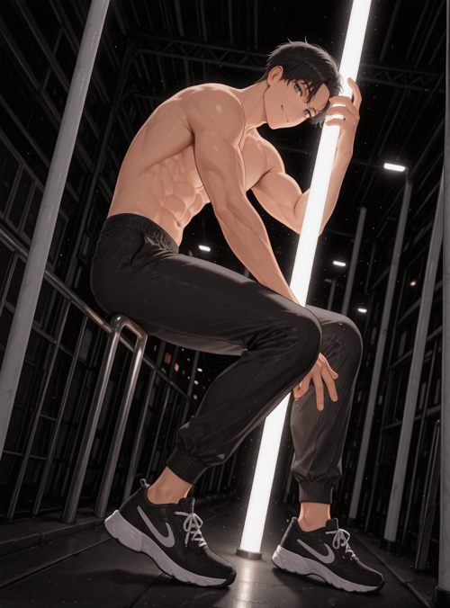 Fluorescent light pole by MMMW on Tensor.Art