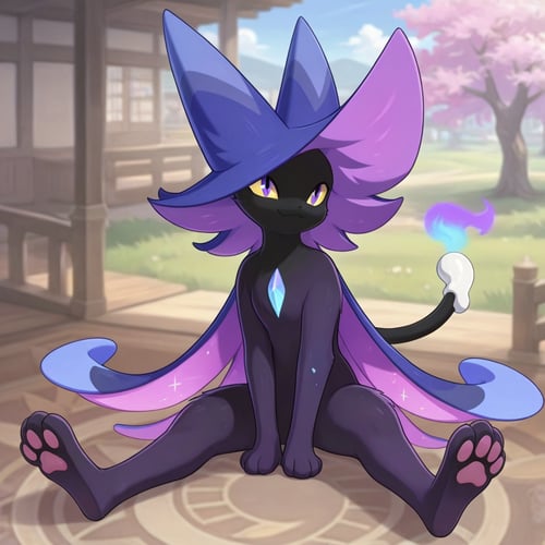 黑猫巫师（roco kindom/洛克王国) by 星辰猫 on Tensor.Art