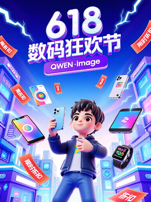 Qwen-3D运营电商卡通海报 by xxcdesign on Tensor.Art