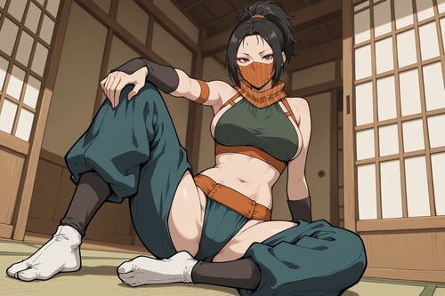 afro samurai female ninja by Wolfrun on Tensor.Art