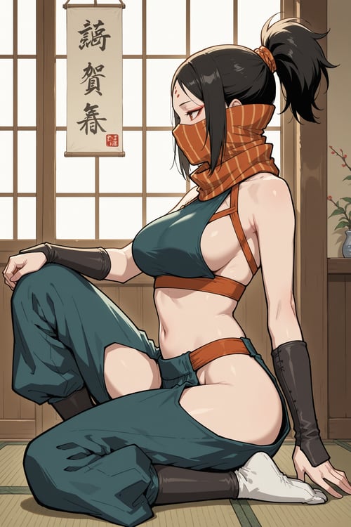 afro samurai female ninja by Wolfrun on Tensor.Art