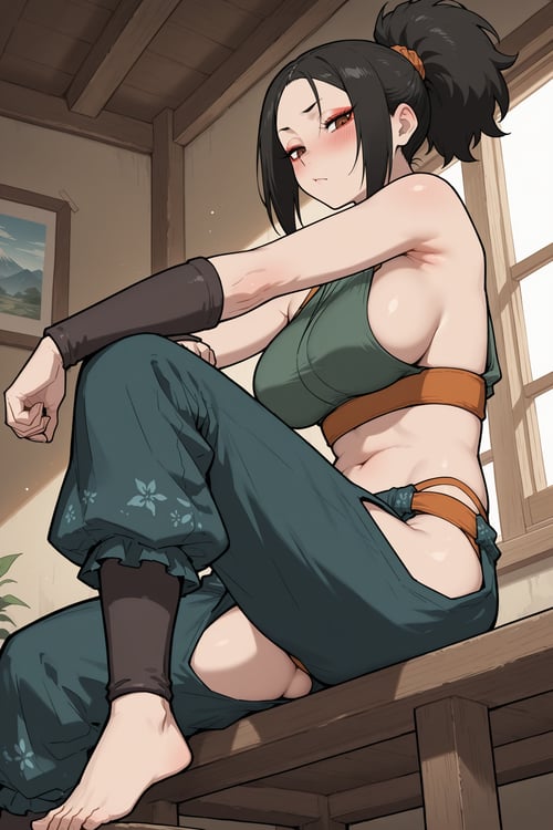 afro samurai female ninja by Wolfrun on Tensor.Art