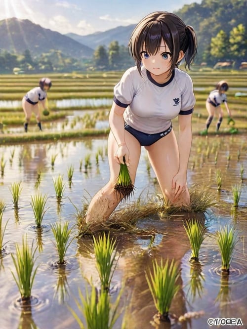 ブルマ田植え by らび@kiyoka_succubus on Tensor.Art