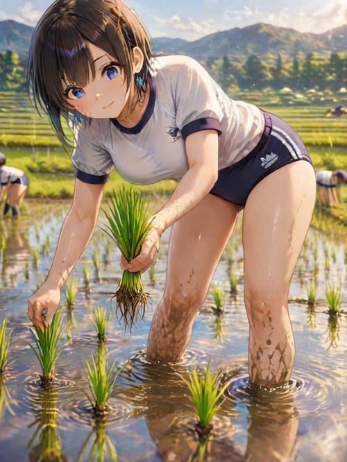ブルマ田植え by らび@kiyoka_succubus on Tensor.Art