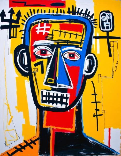 Jean-Michel Basquiat style  [by shahinkhll] by MacrossManiac on Tensor.Art