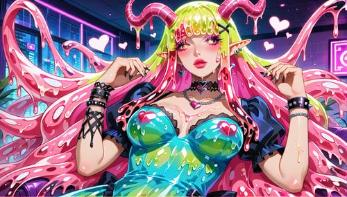 Anime Slime Girl Colorful Fantasy Detail 2.5D  by WaifuSlimey on Tensor.Art