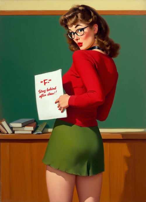 Gil Elvgren Style [by knowsnose] by MacrossManiac on Tensor.Art