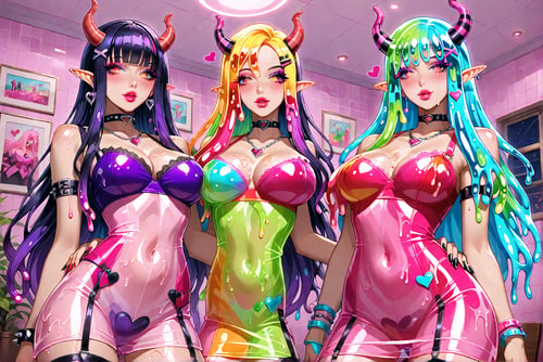 Anime Slime Girl Colorful Fantasy Detail 2.5D  by WaifuSlimey on Tensor.Art