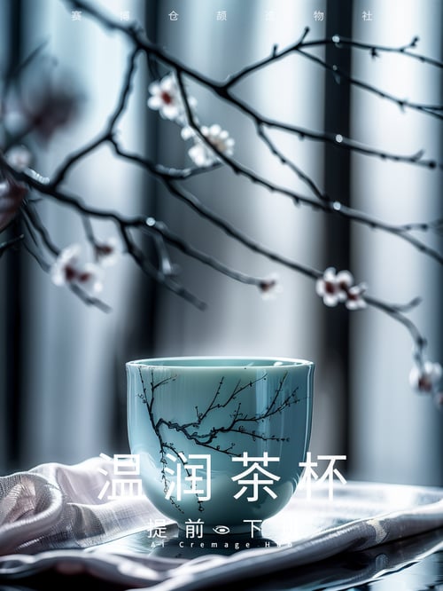 产品摄影，清幽淡雅的古典茶杯 by 毒法师 on Tensor.Art