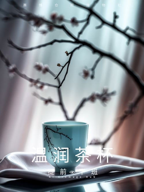 产品摄影，清幽淡雅的古典茶杯 by 毒法师 on Tensor.Art