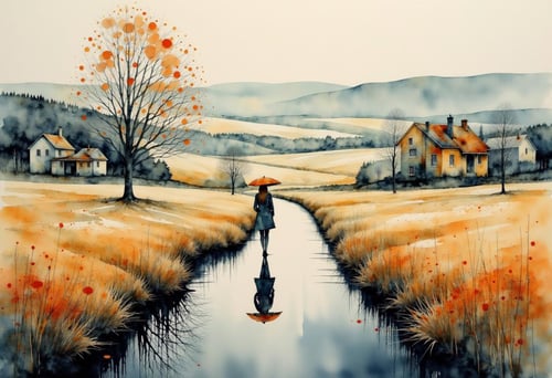 Watercolor painting by Adel_AI on Tensor.Art