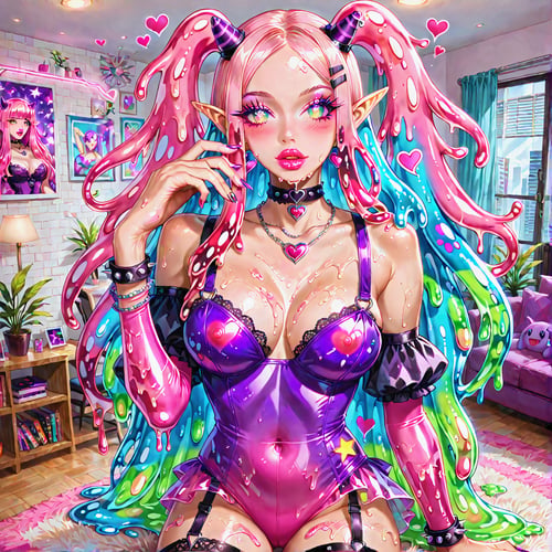 Anime Slime Girl Colorful Fantasy Detail 2.5D  by WaifuSlimey on Tensor.Art
