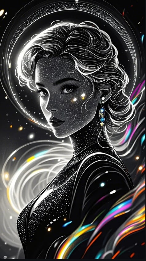 点线画霓虹风格模型-flux1.0 by ai老头 on Tensor.Art