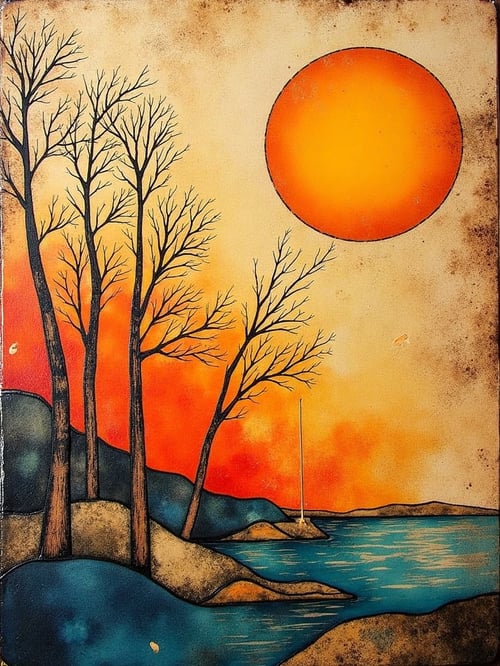 Encaustic by MyraReed on Tensor.Art