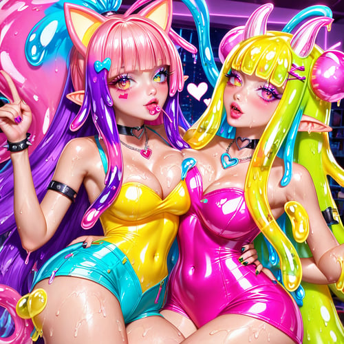 Anime Slime Girl Colorful Fantasy Detail 2.5D  by WaifuSlimey on Tensor.Art