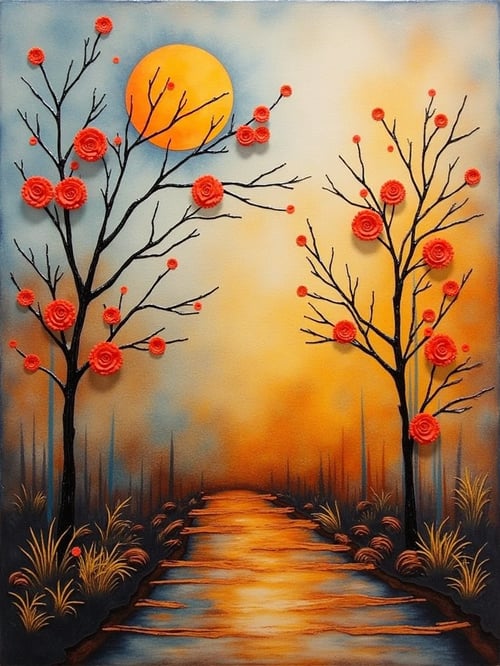 Encaustic  by MyraReed on Tensor.Art