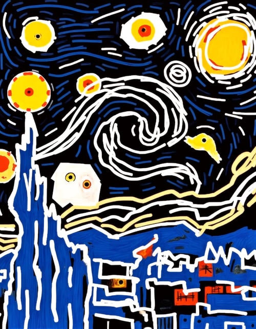 Jean-Michel Basquiat style  [by shahinkhll] by MacrossManiac on Tensor.Art