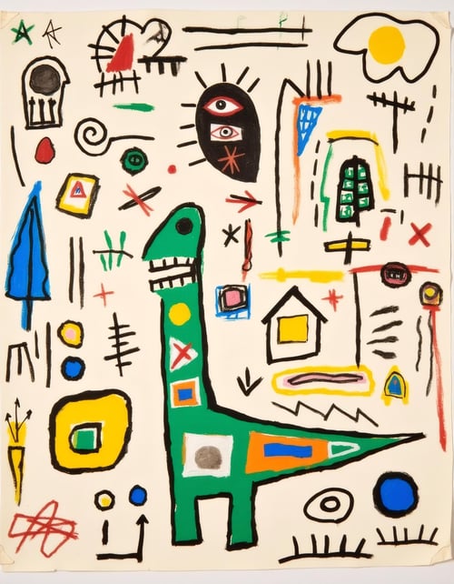Jean-Michel Basquiat style  [by shahinkhll] by MacrossManiac on Tensor.Art